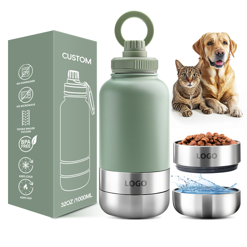 PawTravel 3‑in‑1™ – Portable Pet Travel Bottle for Walks & Trips